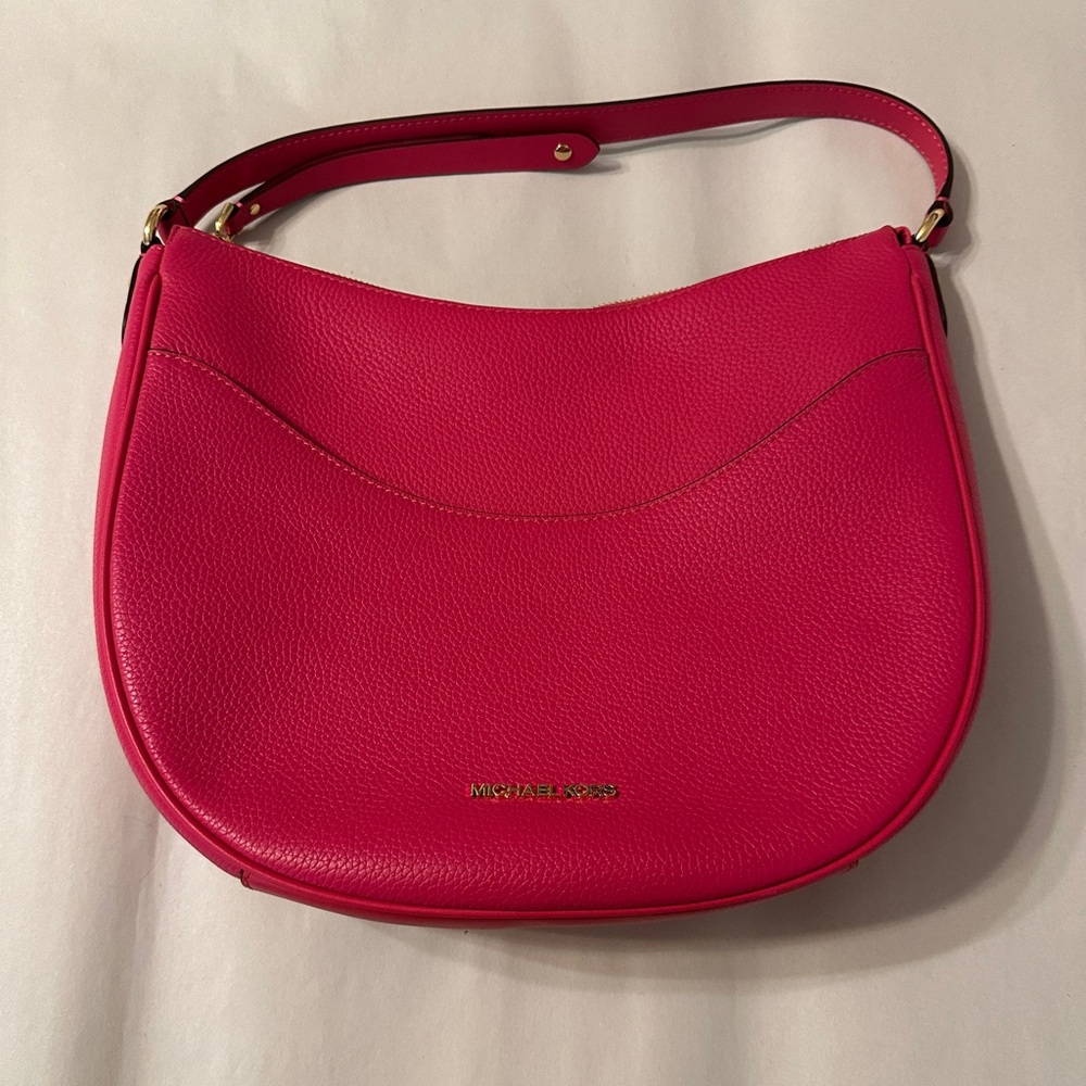 Michael by Michael Kors Pink Dover Large Half Moon Shoulder Bag - NWT